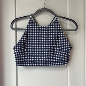 J. Crew X New Balance Gingham Sports Bra